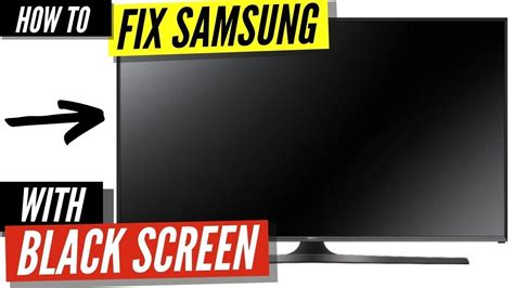 How To Fix A Samsung Tv Black Screen Youtube