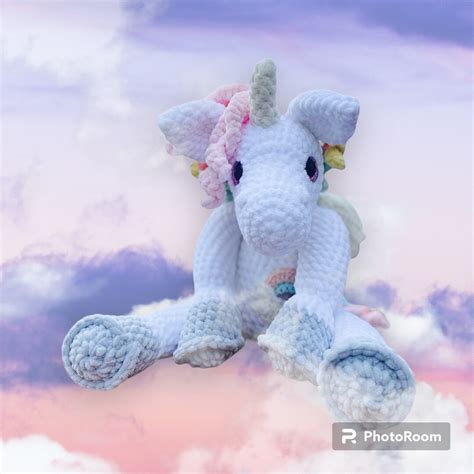 Rainbow Unicorn Plushiecrocheted - Etsy