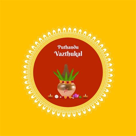 Premium Vector Tamil New Year Puthandu With Festive Elements Of Happy