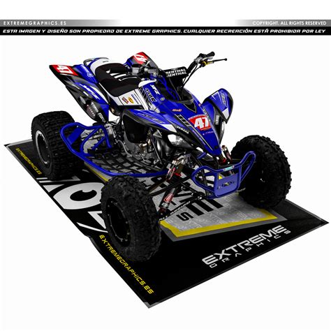 Adhesivos Quad Yamaha YFZ 450 60 Aniversario Azul Extremegraphics Es