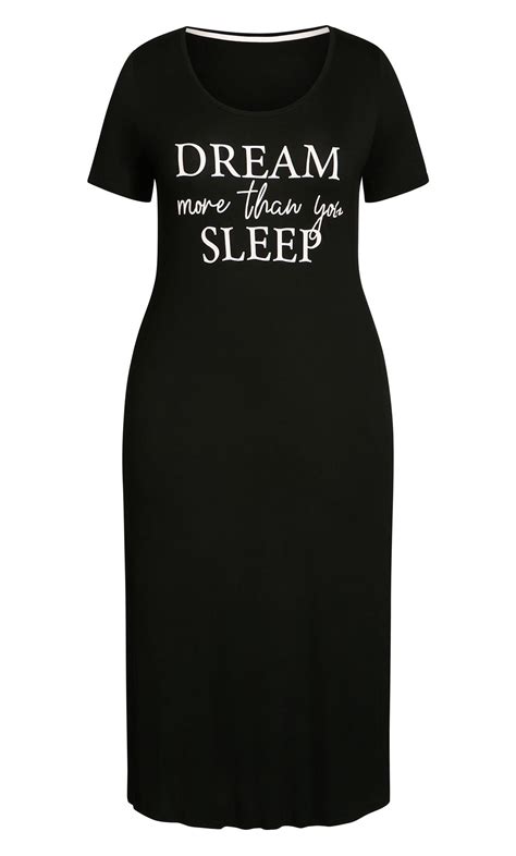 Dream Black Sleep Dress Evans