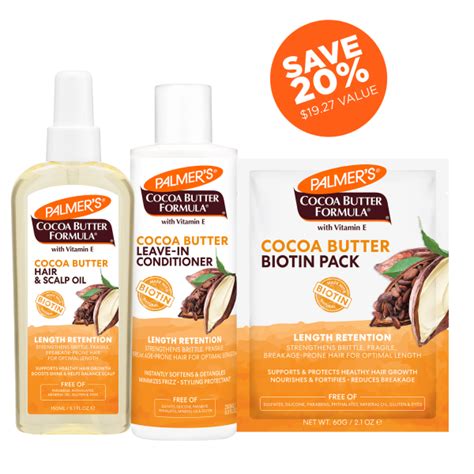 Palmers Cocoa Butter Formula Biotin Length Retention Hair Care Set