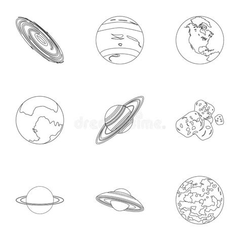 Planets Solar System Outline Stock Illustrations – 1,083 Planets Solar ...