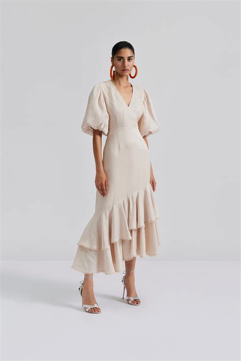 Dove Midi Dress Beige SPRING 24 Malina