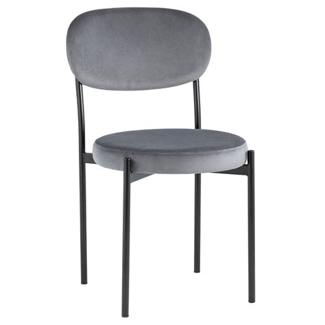 Стул с круглым сиденьем на металлическом основании ALFIE CHAIR Grey по ...