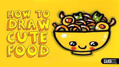 How To Draw A Cute Yakisoba Kawaii Food Easy Drawings By Garbi Kw