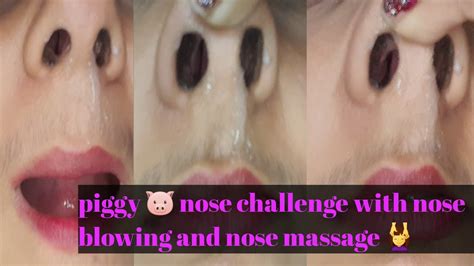 Piggy Nose Challenge With Nose Blowing And Nose Massage Vloger