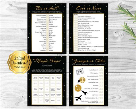 60th Birthday Party Games | Uniquely Designed & Easily Personalized ...