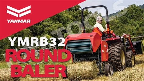 Hay Tools 3 Yanmar Ymrb32 Compact Round Hay Baler For Hay Harvest Yanmar Tractor Youtube