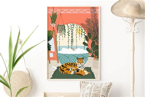 Bathroom Print, Tiger Art Print, Unframed 4x6/5x7/8x10/a6/a5/a4/a3/a2 ...