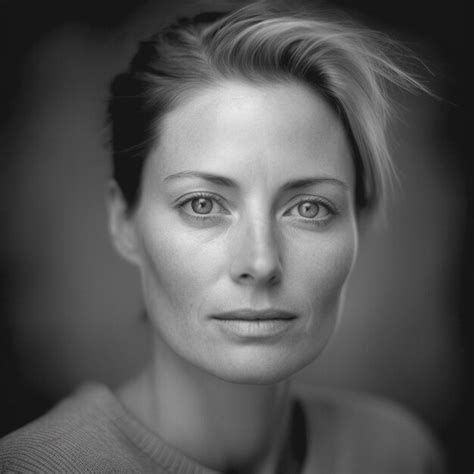 Premium AI Image A Woman With Blonde Hair And A Sweater Is Posing For A Portrait