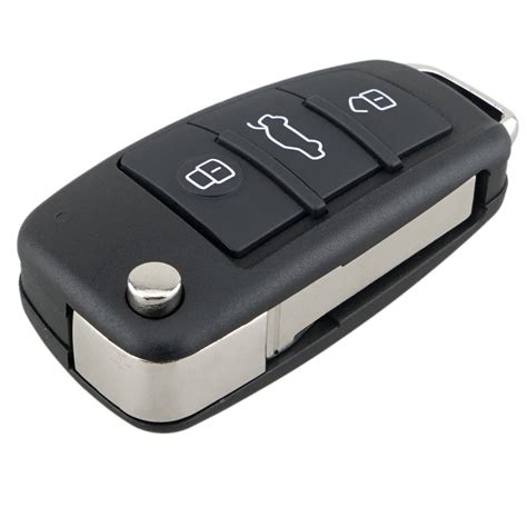 Flip Remote For Audi A1 A3 A4 B7 A6 C6 TT Q3 Q7 Key Case Shell 3 Button