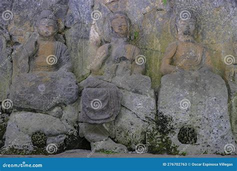 Stone Buddhas In Usuki Japan Editorial Stock Photo Image Of Rock