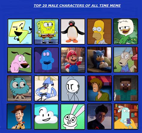 top  male characters  dudepivot  deviantart