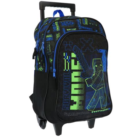 Mochila Con Ruedas Minecraft Blue 42 CM Trolley High End