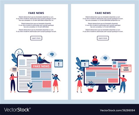 fake news posters set  people royalty  vector image