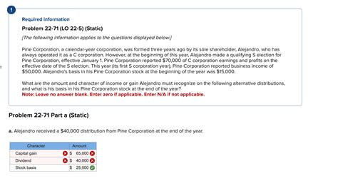 Solved Pine Corporation A Calendar Year Corporation Was Chegg