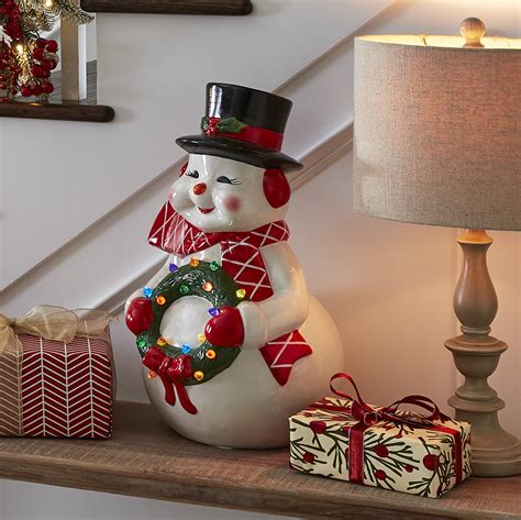 The 22 Nostalgic Ceramic Snowman Hammacher Schlemmer