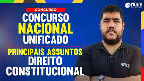 Concurso Nacional Unificado CNU Direito Constitucional YouTube