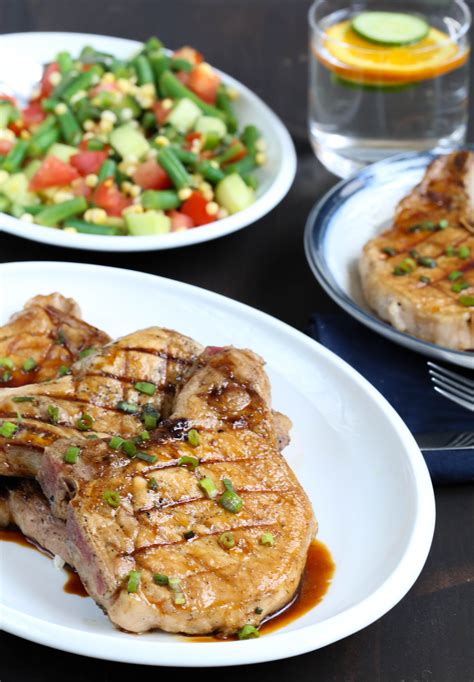 Grilled Pork Chops With Honey Soy Glaze Are A Quick And Easy 5 Ingredient Dinner Recipe If You