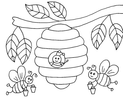 Abeja De Pie Para Colorear Imprimir E Dibujar Coloringonlycom Images