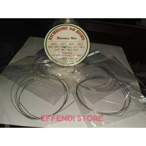 Jual Kawat Coil Vapor Nichrome Ni Rohs Awg Meter Murah Shopee