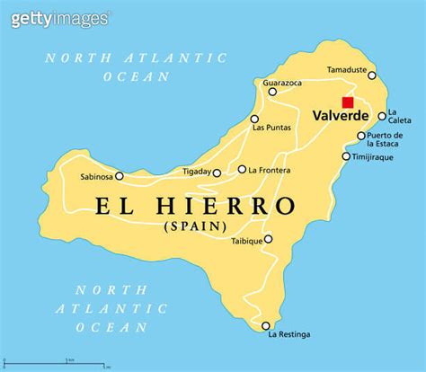 El Hierro island political map part of the Canary Islands Spain 이미지