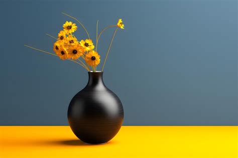 Premium Photo | Minimalist abstract flower in vase