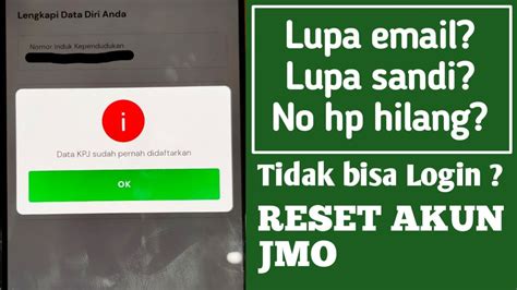 Cara Reset Akun Jmo Bpjs Ketenagakerjaan Youtube