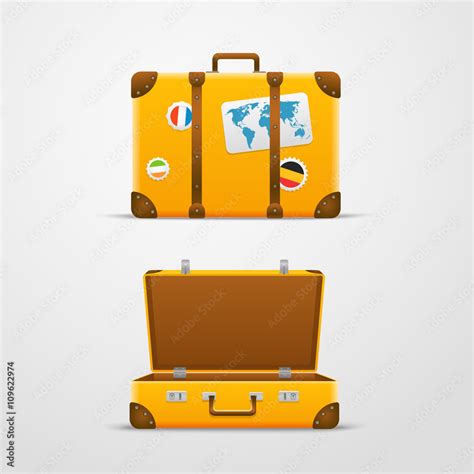 Travel Bag Vector Illustration Vacation Design Template Vector De