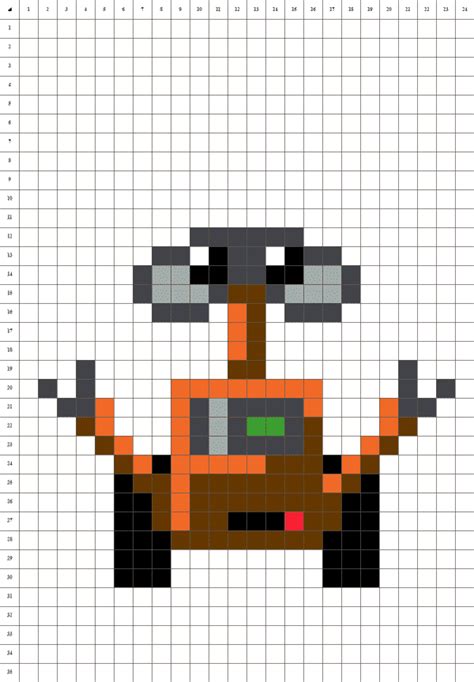 Wall E Disney Pixel Art