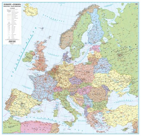 Europa Mapa Cienna Polityczna Arkusz Laminowany Z Allegro