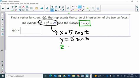 SOLVED Find Vector Function R T That Represents The Curve Of