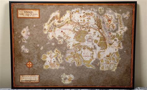 High Quality Map Of Tamriel From The Elder Scrolls Online Etsy Uk