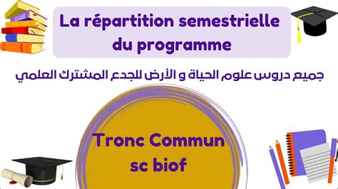 جميع دروس علوم الحياة Tronc commun sc biof la répartition