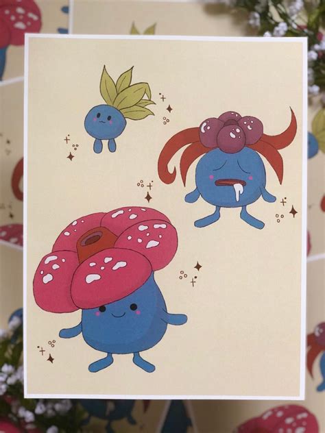 Oddish Evolution 8.5x11 Art Print - Etsy