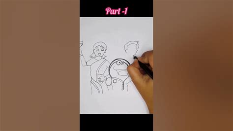 Doraemon In Durga Puja Outline Draw Part 1 Durga Puja Special Shots