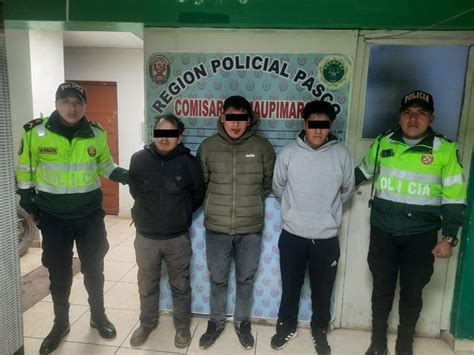 Pasco Caen Presuntos Integrantes De Banda Criminal Que Asaltaba En