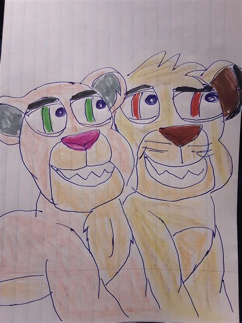 Lion king simba and nala saying please drawing by aliciamartin851 on ...