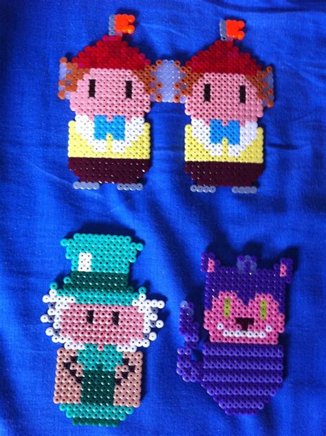 Alice In Wonderland Twins Mad Hatter And Cheshire Cat Hama Perler Beads