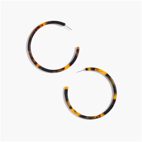 J Crew Tortoise Hoop Earrings Lyst