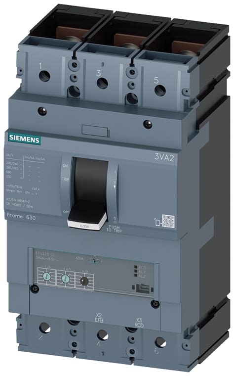 3va24635hl320aa0 Siemens Siemens 250 → 630 A Sentron Motor Protection Circuit Breaker 196