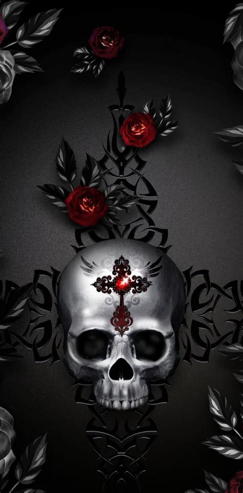 Skull with Roses Wallpapers - Top Free Skull with Roses Backgrounds ...