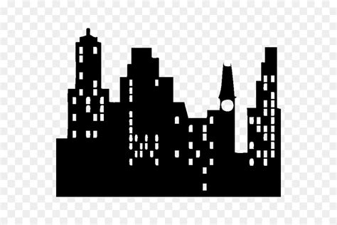 New York City Silhouette Skyline Cityscape - Building Silhouette png ...