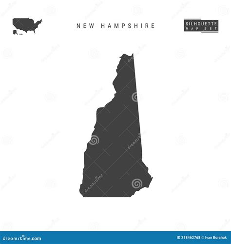 Nuevo Hampshire Estados Unidos Mapa Vectorial Aislado Sobre Fondo