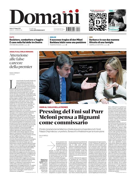 La Rassegna Stampa Da Sfogliare I Giornali Del 27 5 2023 Pdf DocDroid