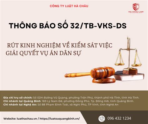 Thông báo số 32 TB VKS DS rút kinh nghiệm về kiểm sát việc giải quyết