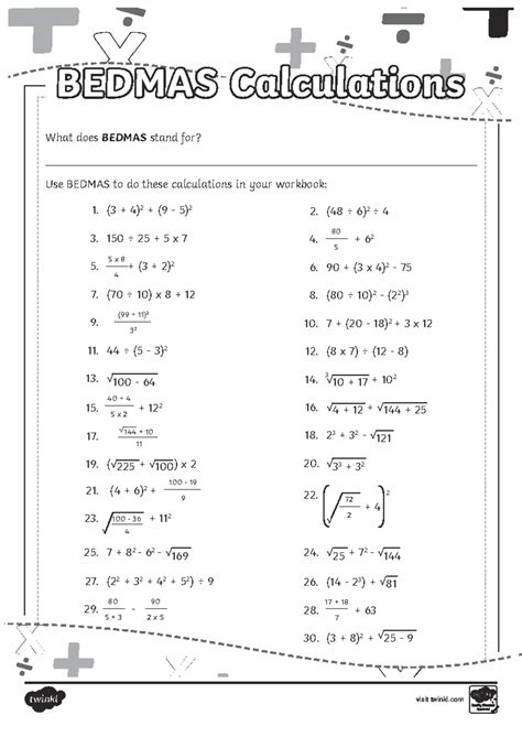 Za M 1667416406 Bedmas Calculations Activity Sheet What Does