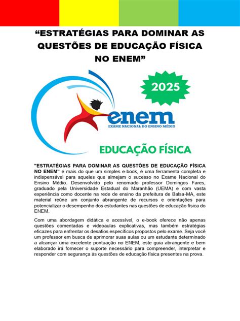 Estratégias para Educação Física no ENEM | PDF | Física | Educação Física