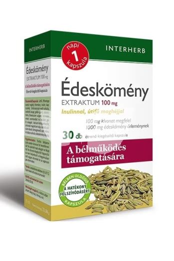 INTERHERB NAPI 1 ÉDESKÖMÉNY EXTRAKTUM KAPSZULA 30DB Egészségbolt